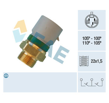 Teplotní spínač, větrák chladiče FAE 38350