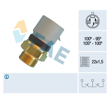 Teplotní spínač, větrák chladiče FAE 38360