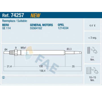 Zhavici svicka FAE 74257