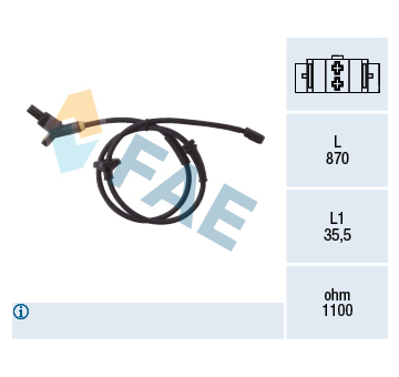 Snímač, počet otáček kol FAE 78015
