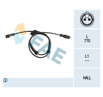 Snímač, počet otáček kol FAE 78026