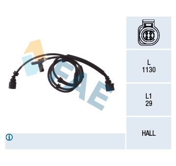 Snímač, počet otáček kol FAE 78029