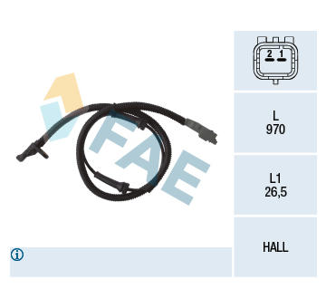 Snímač, počet otáček kol FAE 78031