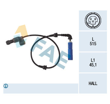 Snímač, počet otáček kol FAE 78033