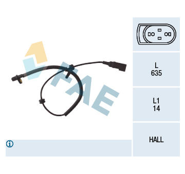 Snímač, počet otáček kol FAE 78035