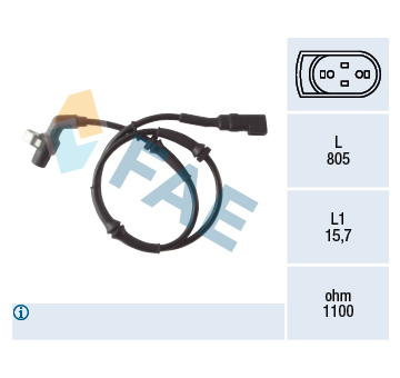 Snímač, počet otáček kol FAE 78041