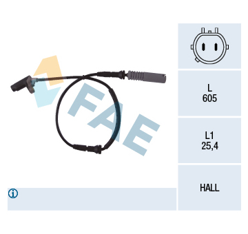 Snímač, počet otáček kol FAE 78042