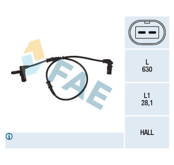 Snímač, počet otáček kol FAE 78052