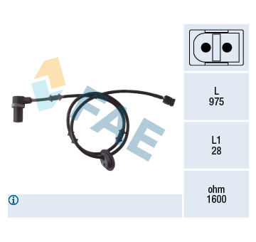 Snímač, počet otáček kol FAE 78053