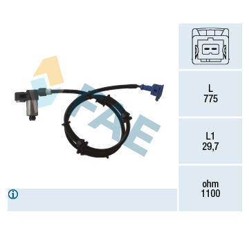Snímač, počet otáček kol FAE 78054