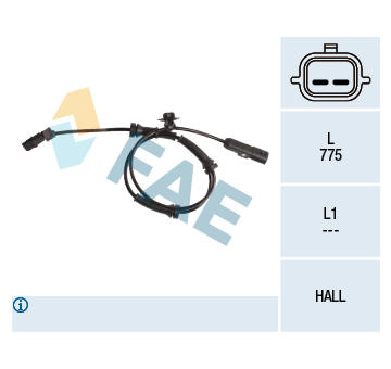 Snímač, počet otáček kol FAE 78057