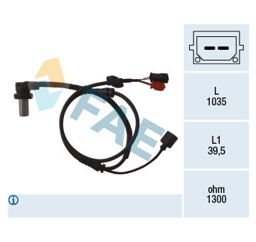 Snímač, počet otáček kol FAE 78059