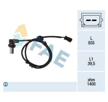 Snímač, počet otáček kol FAE 78071