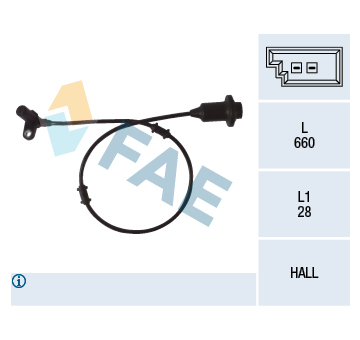 Snímač, počet otáček kol FAE 78072