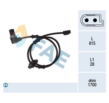 Snímač, počet otáček kol FAE 78075