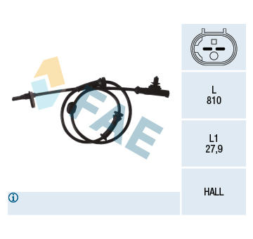 Snímač, počet otáček kol FAE 78079
