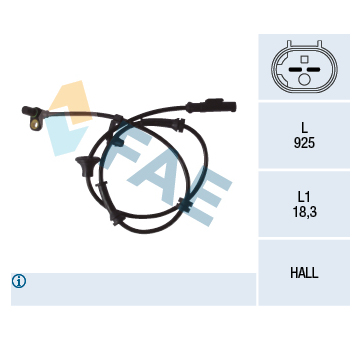 Snímač, počet otáček kol FAE 78081