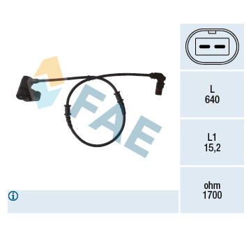 Snímač, počet otáček kol FAE 78092