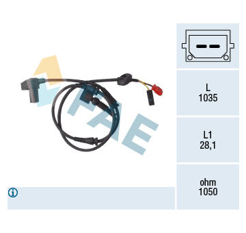 Snímač, počet otáček kol FAE 78100
