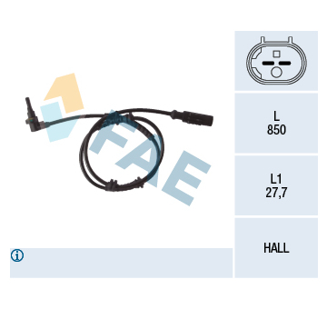 Snímač, počet otáček kol FAE 78112