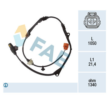Snímač, počet otáček kol FAE 78114