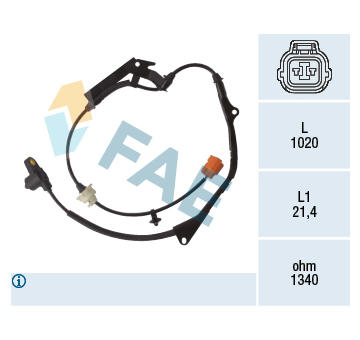 Snímač, počet otáček kol FAE 78115