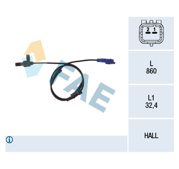 Snímač, počet otáček kol FAE 78116