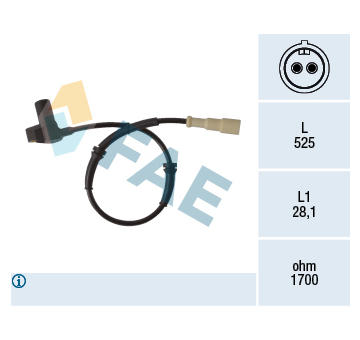 Snímač, počet otáček kol FAE 78121