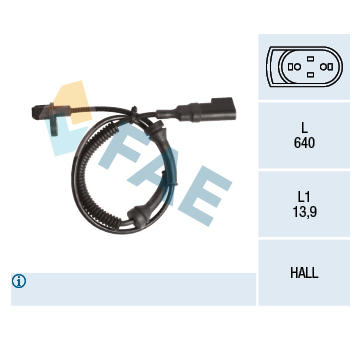 Snímač, počet otáček kol FAE 78145