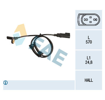 Snímač počtu otáčok kolesa FAE 78151