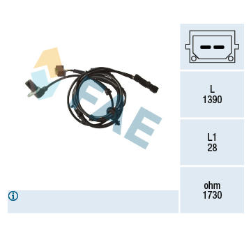 Snímač, počet otáček kol FAE 78171