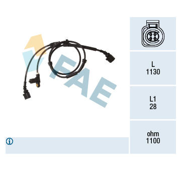 Snímač, počet otáček kol FAE 78172