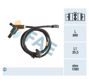 Snímač, počet otáček kol FAE 78173