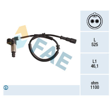 Snímač počtu otáčok kolesa FAE 78191
