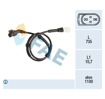 Snímač, počet otáček kol FAE 78202