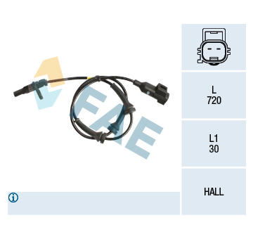 Snímač, počet otáček kol FAE 78212