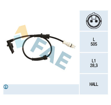 Snímač, počet otáček kol FAE 78217