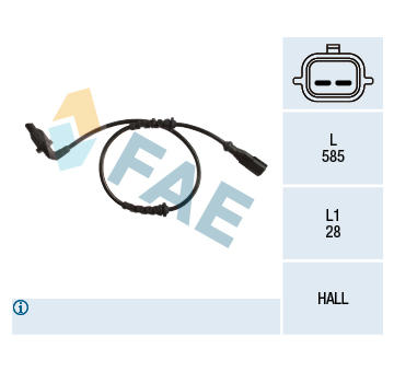 Snímač, počet otáček kol FAE 78220