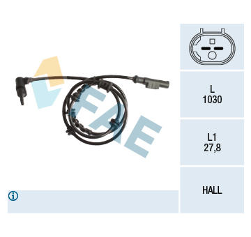 Snímač, počet otáček kol FAE 78246