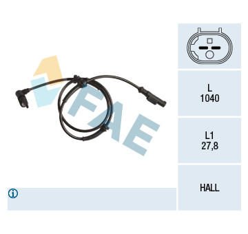 Snímač, počet otáček kol FAE 78247