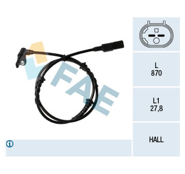Snímač, počet otáček kol FAE 78249