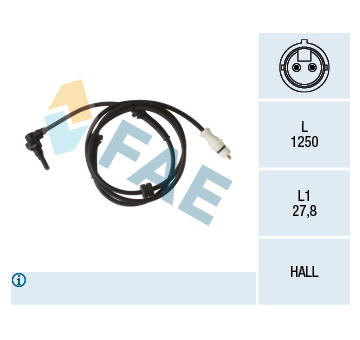 Snímač, počet otáček kol FAE 78252