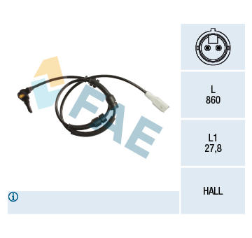 Snímač, počet otáček kol FAE 78256