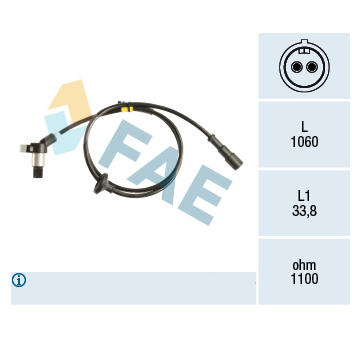 Snímač, počet otáček kol FAE 78257