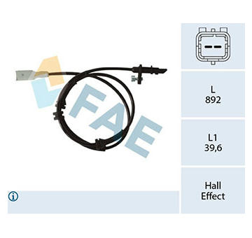 Snímač, počet otáček kol FAE 78321