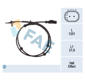 Snímač, počet otáček kol FAE 78322