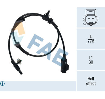 Snímač, počet otáček kol FAE 78323
