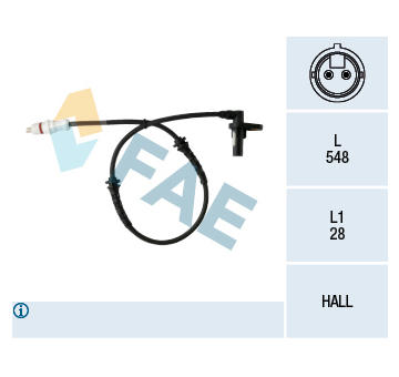 Snímač, počet otáček kol FAE 78325
