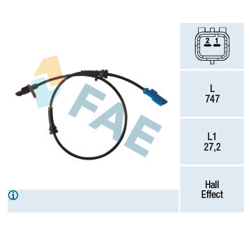 Snímač, počet otáček kol FAE 78333