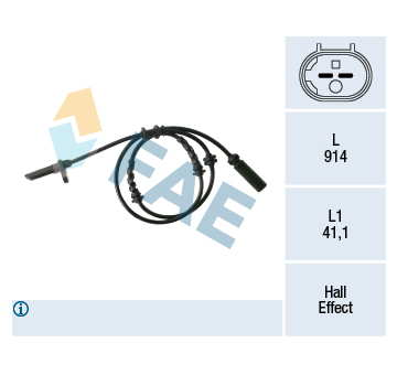 Snímač, počet otáček kol FAE 78334
